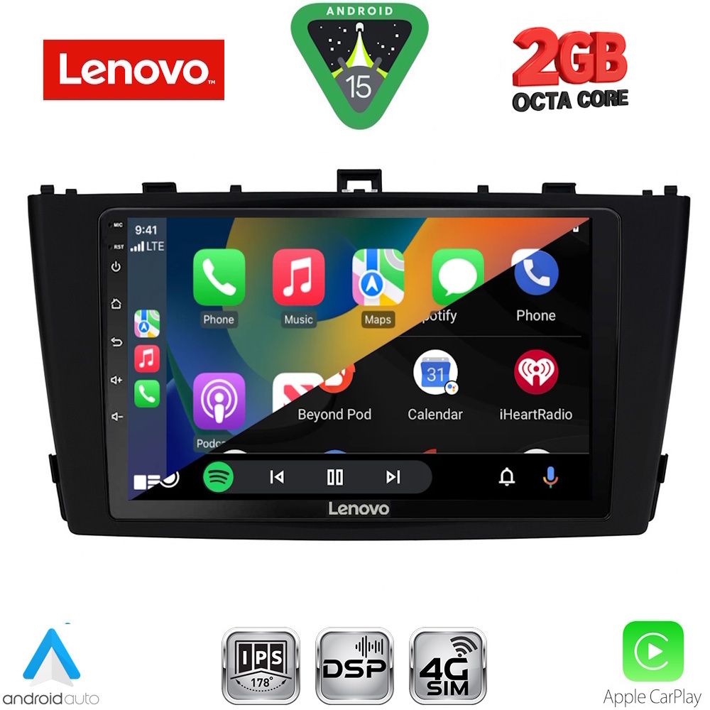 LENOVO LVF 5705BL_CPA (9inc) MULTIMEDIA TABLET for TOYOTA AVENSIS (T27) mod. 2009-2015 (BLACK) LENOVO LVF 5705BL_CPA (9inc) MULTIMEDIA TABLET for TOYOTA AVENSIS (T27) mod. 2009-2015 (BLACK)