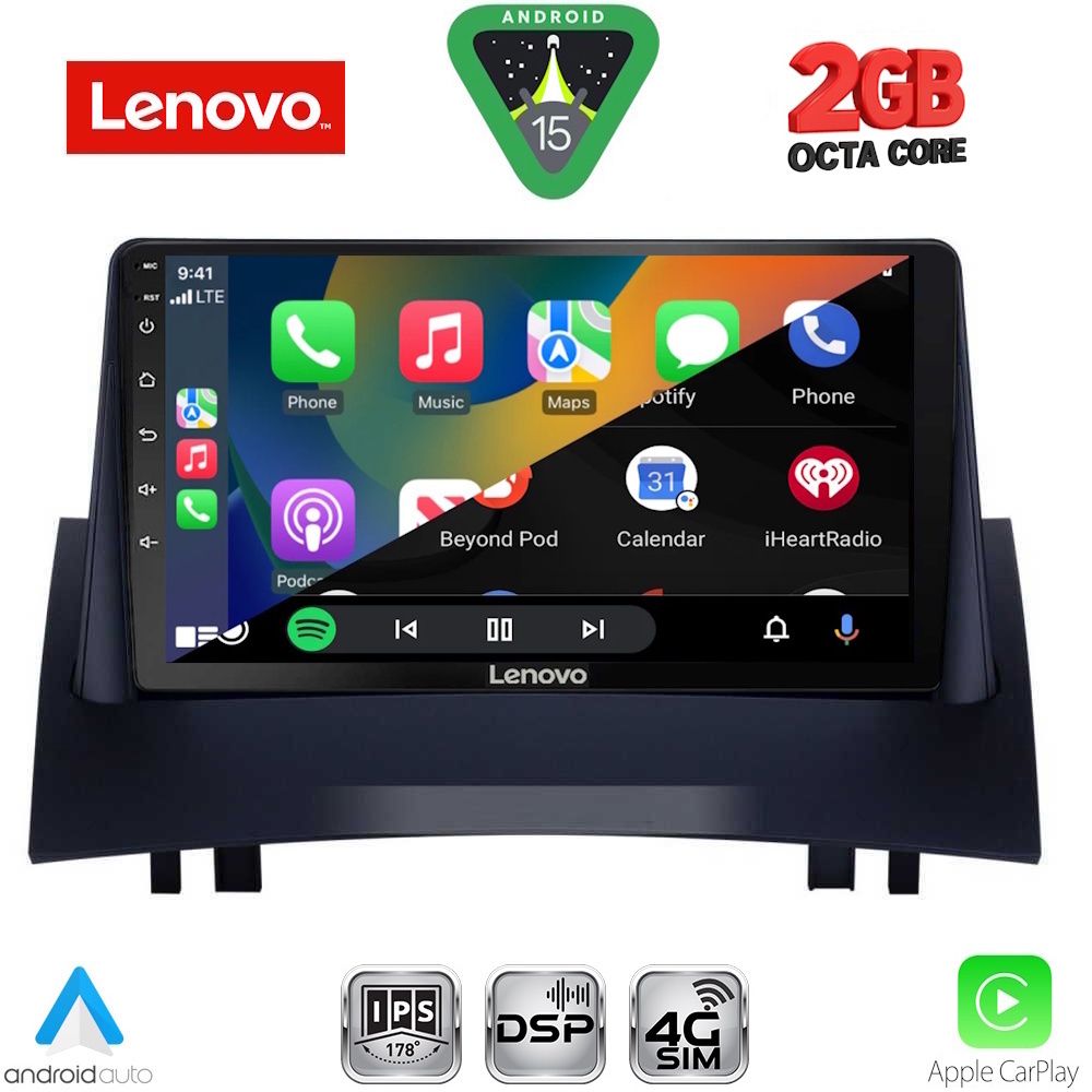 LENOVO LVF 5555_CPA (9inc) MULTIMEDIA TABLET for RENAULT MEGANE 2 mod. 2002-2008 LENOVO LVF 5555_CPA (9inc) MULTIMEDIA TABLET for RENAULT MEGANE 2 mod. 2002-2008