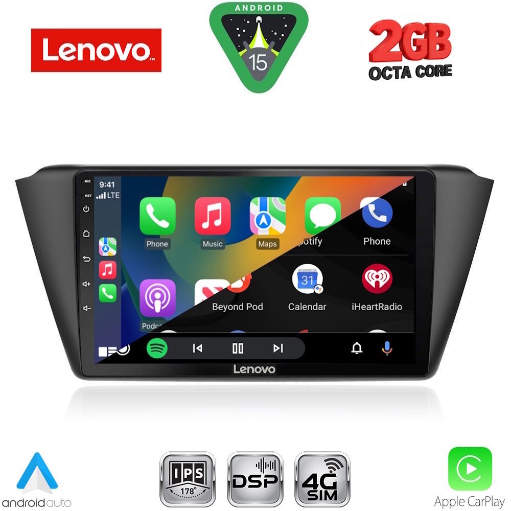 LENOVO LVF 5582_CPA (9inc) MULTIMEDIA TABLET for SKODA FABIA mod. 2015-2022 LENOVO LVF 5582_CPA (9inc) MULTIMEDIA TABLET for SKODA FABIA mod. 2015-2022