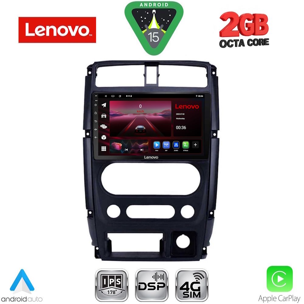 LENOVO LVF 5678_CPA (9inc) MULTIMEDIA TABLET for SUZUKI JIMNY mod. 2007-2017 LENOVO LVF 5678_CPA (9inc) MULTIMEDIA TABLET for SUZUKI JIMNY mod. 2007-2017