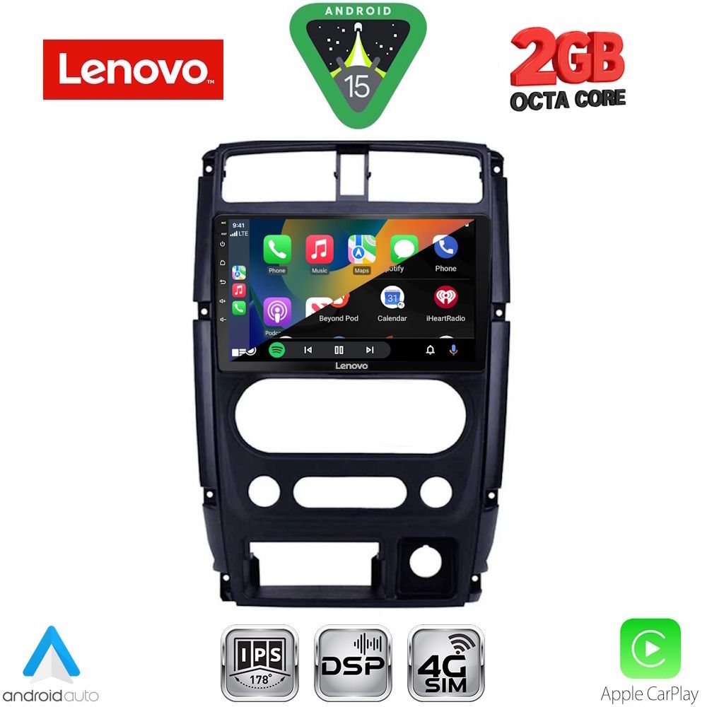 LENOVO LVF 5678_CPA (9inc) MULTIMEDIA TABLET for SUZUKI JIMNY mod. 2007-2017 LENOVO LVF 5678_CPA (9inc) MULTIMEDIA TABLET for SUZUKI JIMNY mod. 2007-2017