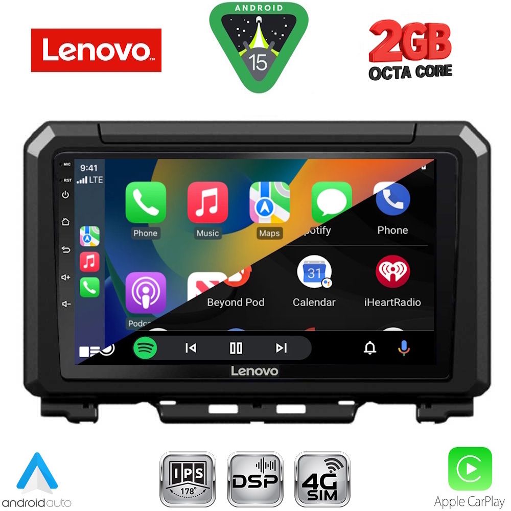 LENOVO LVF 5679_CPA (9inc) MULTIMEDIA TABLET for SUZUKI JIMNY mod. 2017-2026 LENOVO LVF 5679_CPA (9inc) MULTIMEDIA TABLET for SUZUKI JIMNY mod. 2017-2026