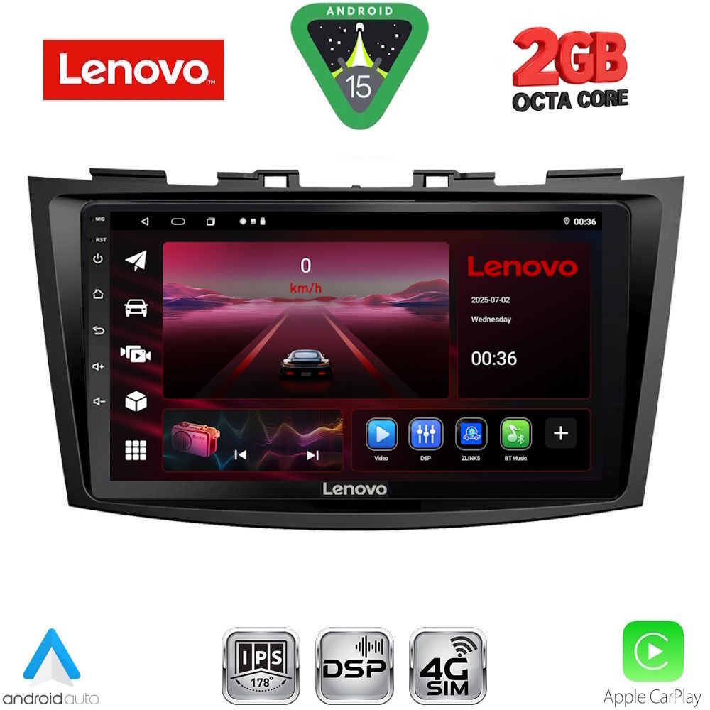 LENOVO LVF 5685_CPA (9inc) MULTIMEDIA TABLET for SUZUKI SWIFT mod. 2011-2016 LENOVO LVF 5685_CPA (9inc) MULTIMEDIA TABLET for SUZUKI SWIFT mod. 2011-2016