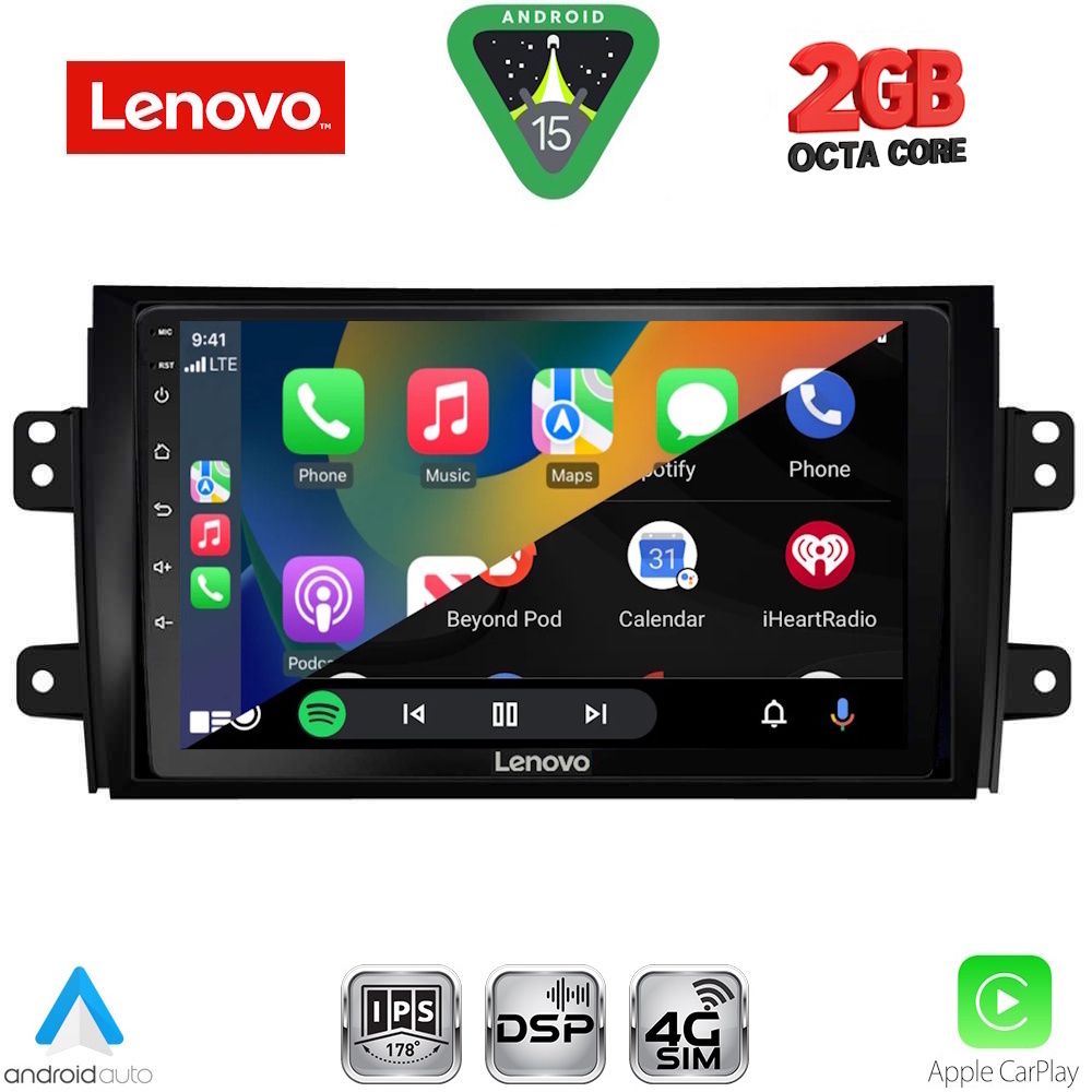 LENOVO LVF 5688_CPA (9inc) MULTIMEDIA TABLET for FIAT SEDICI – SUZUKI SX4 mod. 2005-2013 LENOVO LVF 5688_CPA (9inc) MULTIMEDIA TABLET for FIAT SEDICI – SUZUKI SX4 mod. 2005-2013