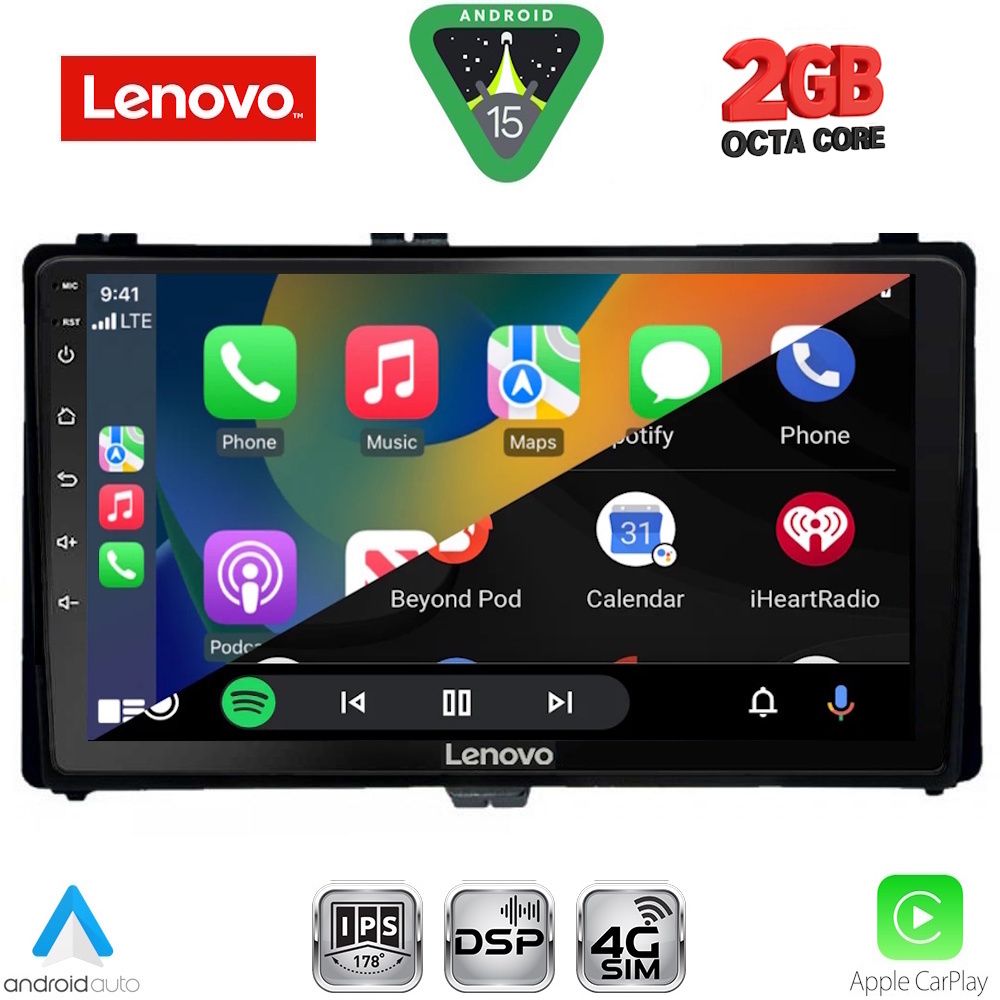 LENOVO LVF 5703_CPA (9inc) MULTIMEDIA TABLET for TOYOTA AURIS mod. 2015-2021 – AYGO X mod. 2022-2026 – COROLLA mod. 2017-2019 LENOVO LVF 5703_CPA (9inc) MULTIMEDIA TABLET for TOYOTA AURIS mod. 2015-2021 – AYGO X mod. 2022-2026 – COROLLA mod. 2017-2019