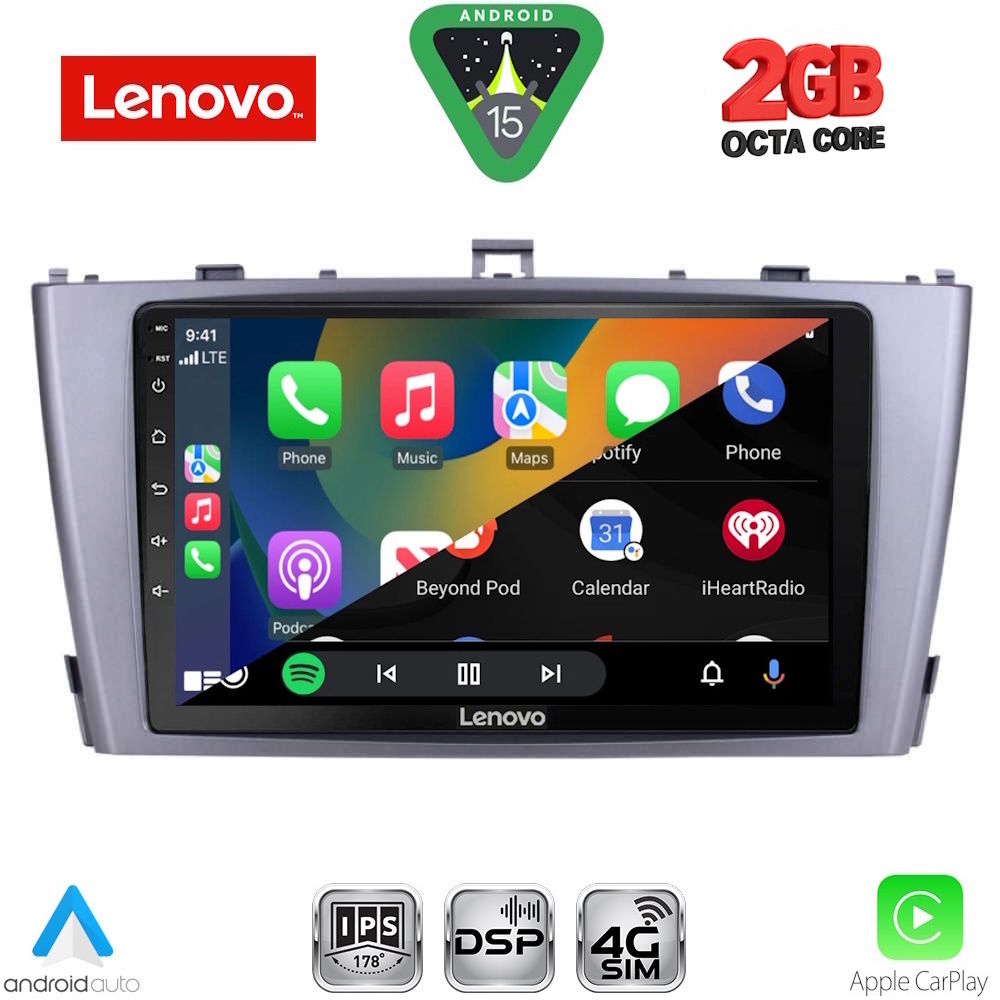 LENOVO LVF 5705SL_CPA (9inc) MULTIMEDIA TABLET for TOYOTA AVENSIS (T27) mod. 2009-2015 (SILVER) LENOVO LVF 5705SL_CPA (9inc) MULTIMEDIA TABLET for TOYOTA AVENSIS (T27) mod. 2009-2015 (SILVER)