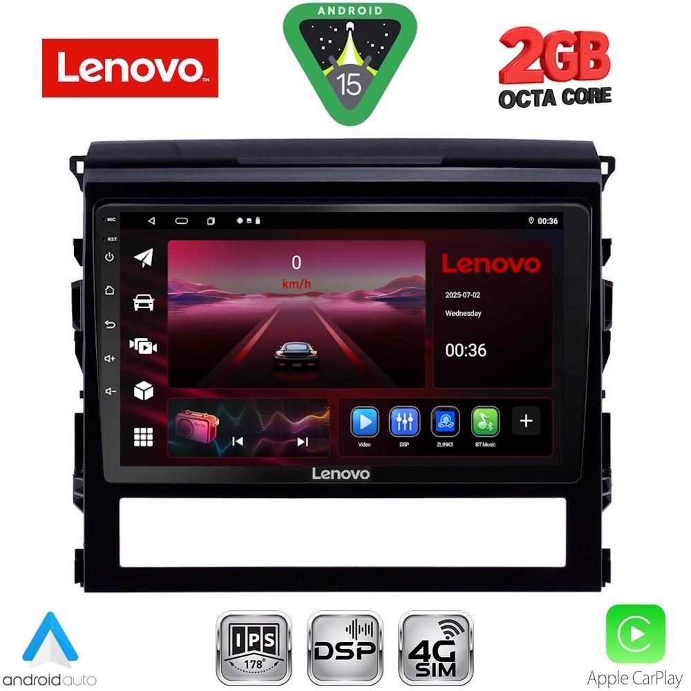 LENOVO LVF 5725_CPA (9inc) MULTIMEDIA TABLET for TOYOTA LANDCRUISER mod. 2016-2019 LENOVO LVF 5725_CPA (9inc) MULTIMEDIA TABLET for TOYOTA LANDCRUISER mod. 2016-2019