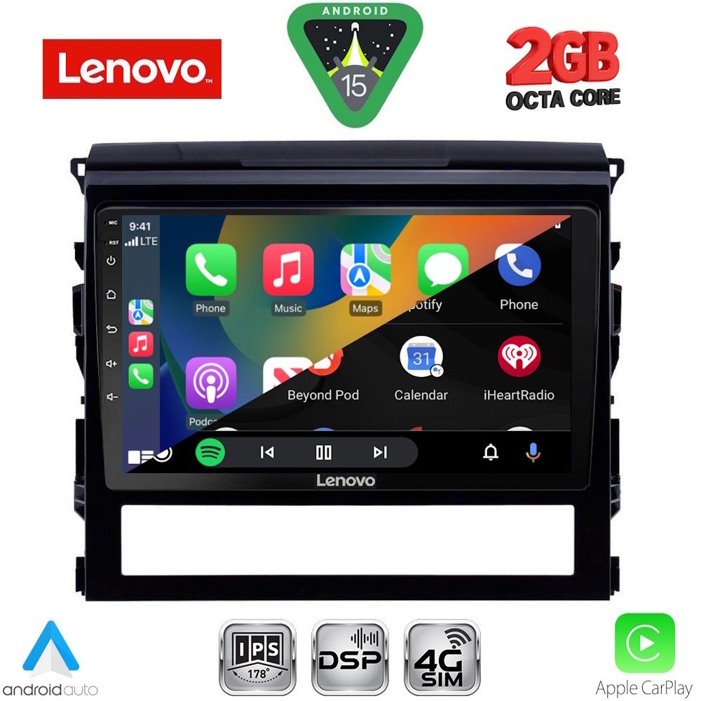 LENOVO LVF 5725_CPA (9inc) MULTIMEDIA TABLET for TOYOTA LANDCRUISER mod. 2016-2019 LENOVO LVF 5725_CPA (9inc) MULTIMEDIA TABLET for TOYOTA LANDCRUISER mod. 2016-2019