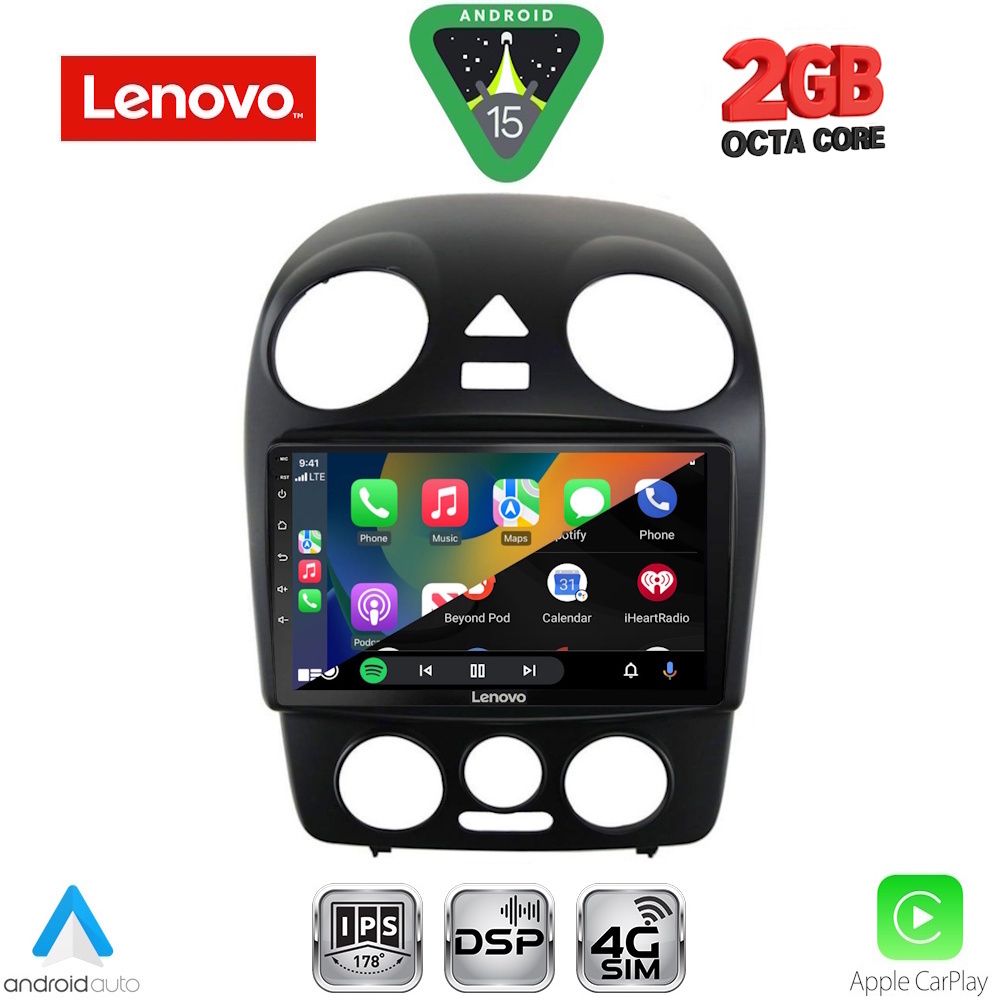 LENOVO LVF 5742_CPA (9inc) MULTIMEDIA TABLET for VW BEETLE mod. 2004-2011 LENOVO LVF 5742_CPA (9inc) MULTIMEDIA TABLET for VW BEETLE mod. 2004-2011