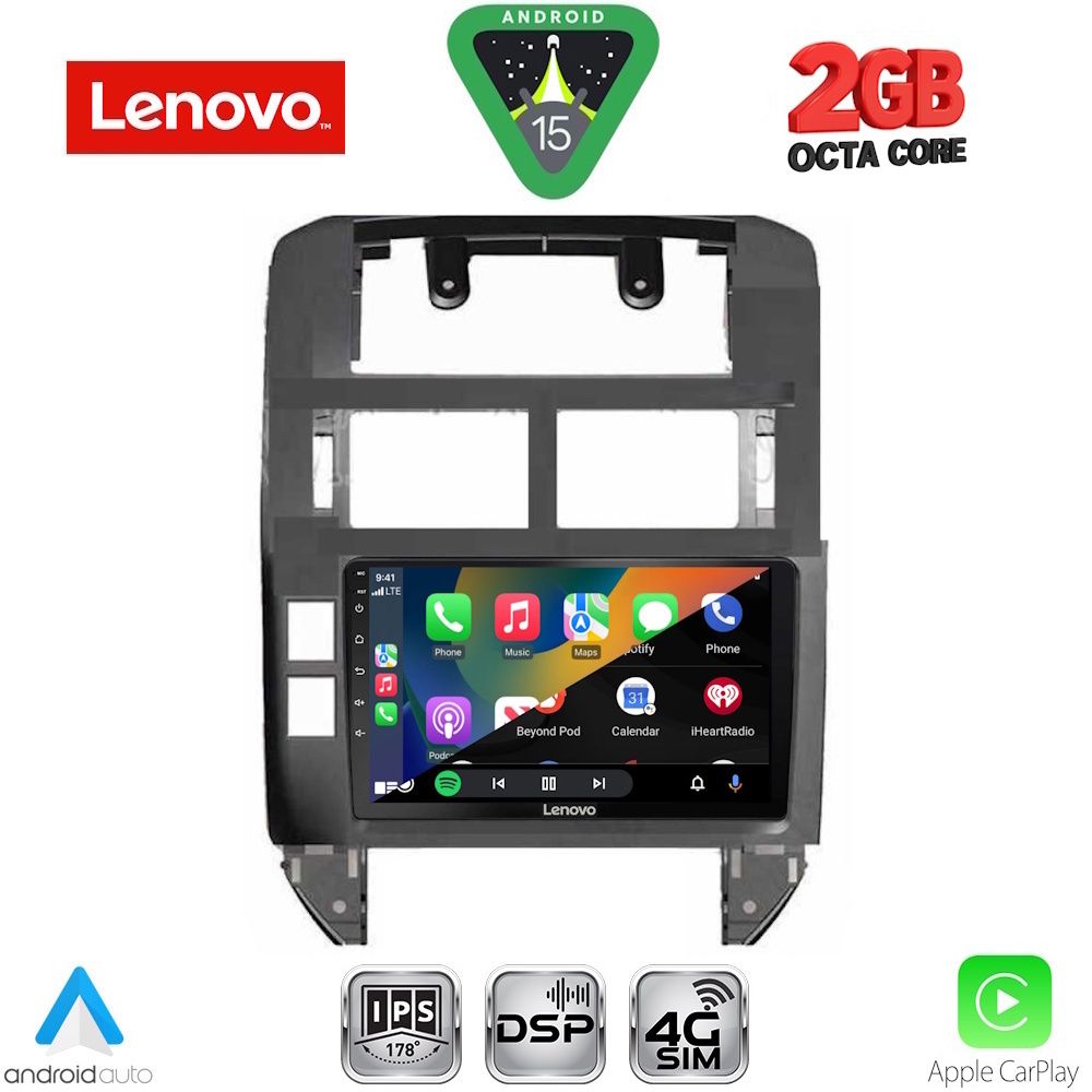 LENOVO LVF 5755_CPA (9inc) MULTIMEDIA TABLET for VW POLO mod. 2002-2009 LENOVO LVF 5755_CPA (9inc) MULTIMEDIA TABLET for VW POLO mod. 2002-2009