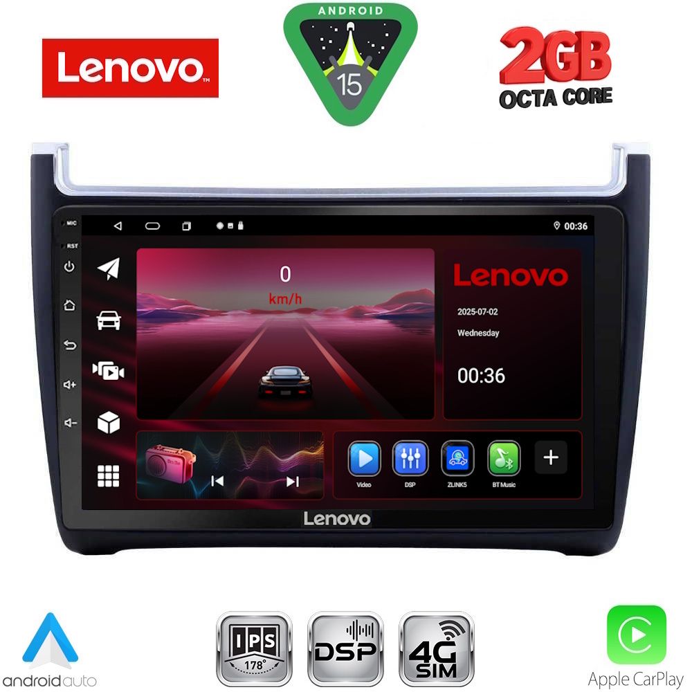 LENOVO LVF 5757_CPA (9inc) MULTIMEDIA TABLET for VW POLO mod. 2014-2017 LENOVO LVF 5757_CPA (9inc) MULTIMEDIA TABLET for VW POLO mod. 2014-2017