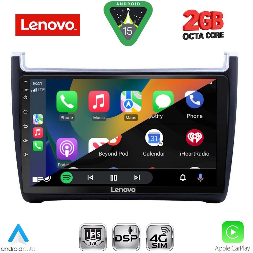 LENOVO LVF 5757_CPA (9inc) MULTIMEDIA TABLET for VW POLO mod. 2014-2017 LENOVO LVF 5757_CPA (9inc) MULTIMEDIA TABLET for VW POLO mod. 2014-2017