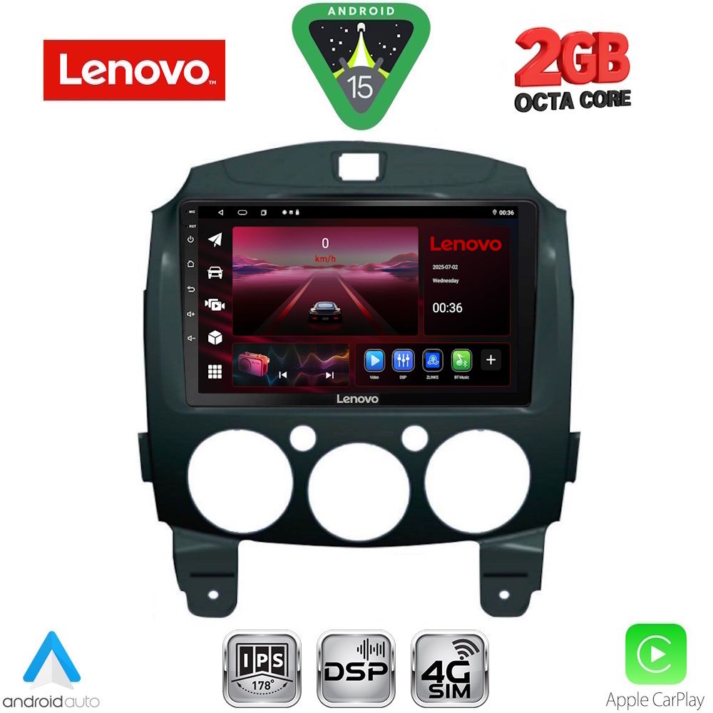 LENOVO LVF 5361_CPA (9inc) MULTIMEDIA TABLET for MAZDA 2 mod. 2007-2014 LENOVO LVF 5361_CPA (9inc) MULTIMEDIA TABLET for MAZDA 2 mod. 2007-2014