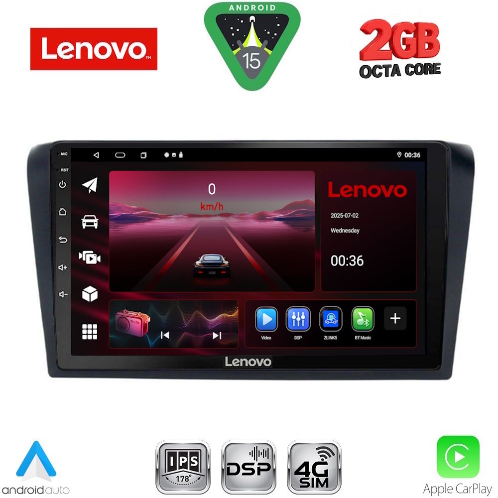 LENOVO LVF 5365_CPA (9inc) MULTIMEDIA TABLET for MAZDA 3 mod. 2003-2008 LENOVO LVF 5365_CPA (9inc) MULTIMEDIA TABLET for MAZDA 3 mod. 2003-2008