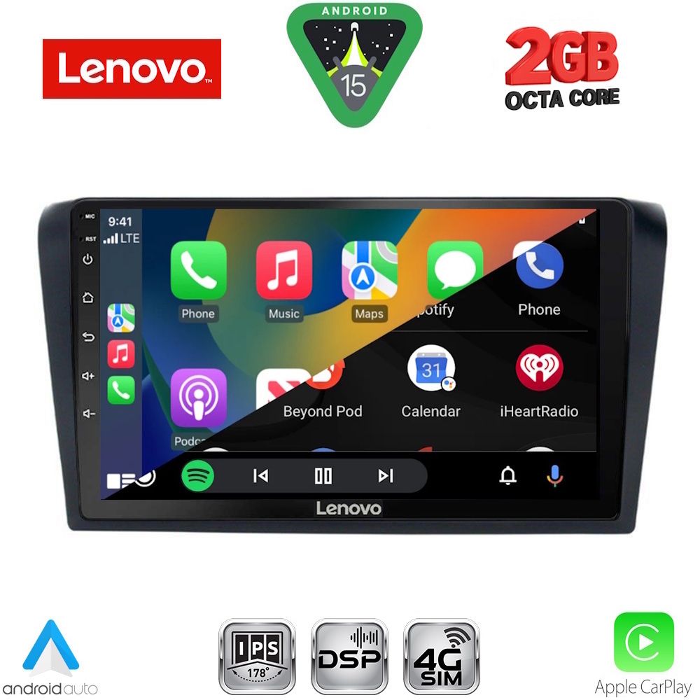 LENOVO LVF 5365_CPA (9inc) MULTIMEDIA TABLET for MAZDA 3 mod. 2003-2008 LENOVO LVF 5365_CPA (9inc) MULTIMEDIA TABLET for MAZDA 3 mod. 2003-2008