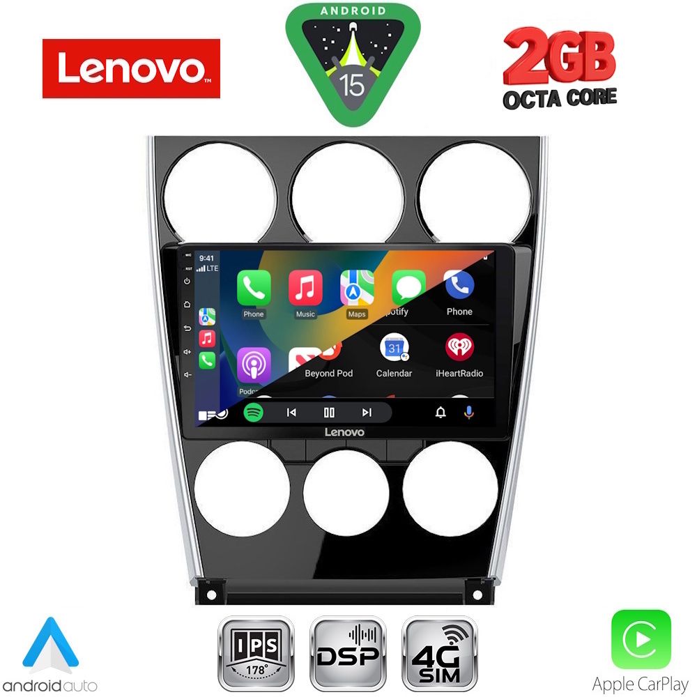 LENOVO LVF 5375_CPA (9inc) MULTIMEDIA TABLET for MAZDA 6 (FACELIFT) mod. 2005-2008 LENOVO LVF 5375_CPA (9inc) MULTIMEDIA TABLET for MAZDA 6 (FACELIFT) mod. 2005-2008