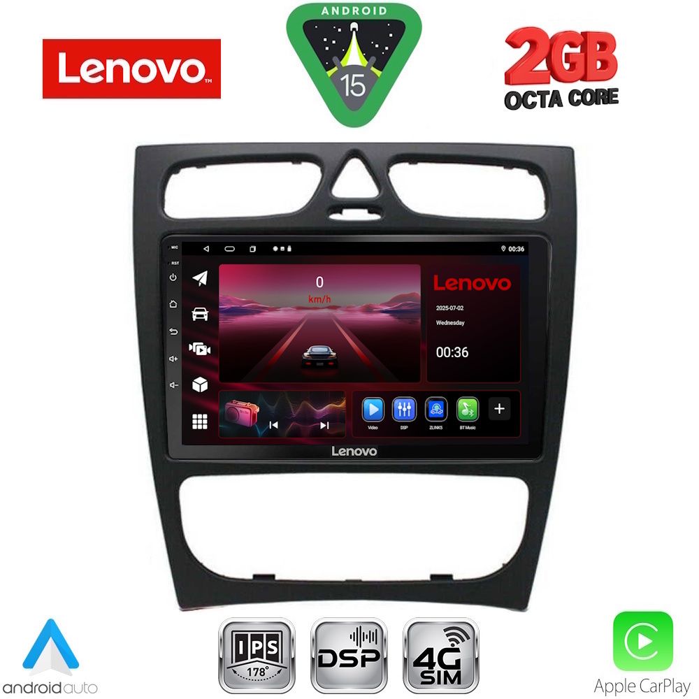LENOVO LVF 5402_CPA (9inc) MULTIMEDIA TABLET for MERCEDES C (W203) mod. 1999-2004 LENOVO LVF 5402_CPA (9inc) MULTIMEDIA TABLET for MERCEDES C (W203) mod. 1999-2004