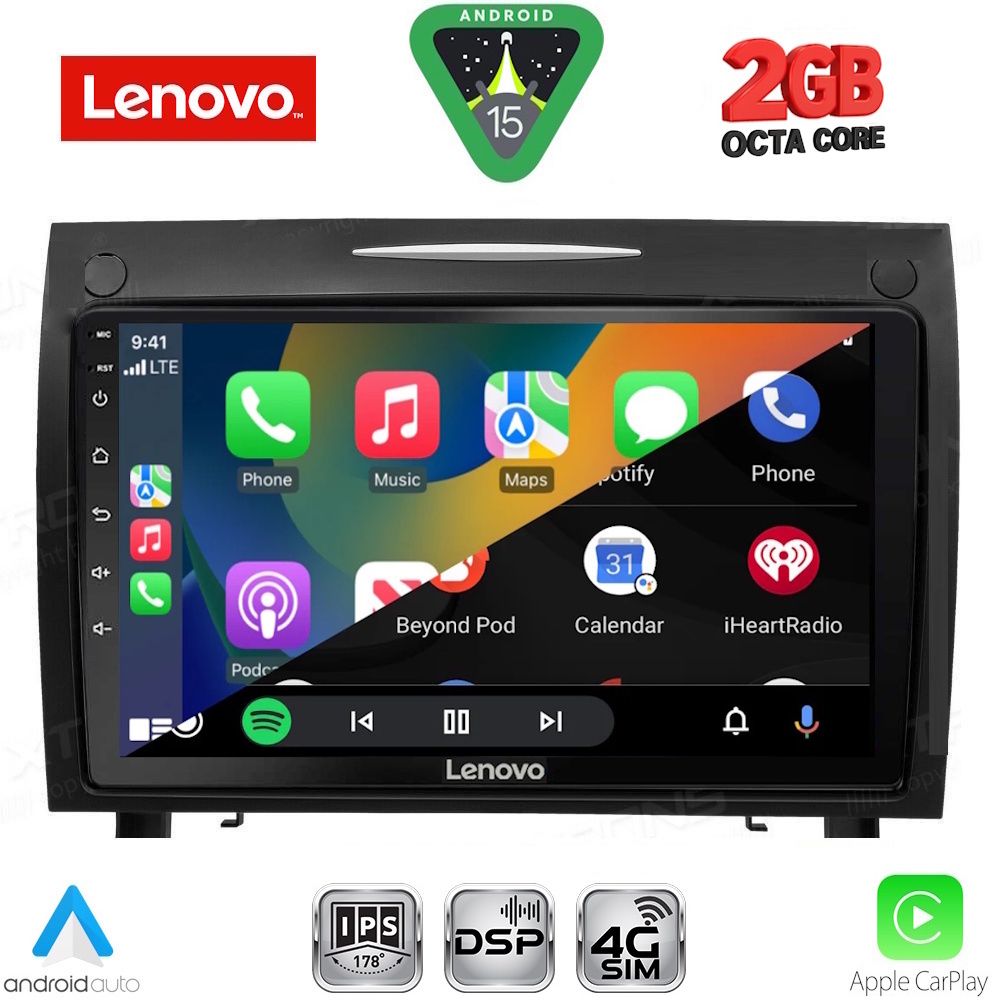 LENOVO LVF 5419_CPA (9inc) MULTIMEDIA TABLET for MERCEDES SLK (R171) mod. 2004-2010 LENOVO LVF 5419_CPA (9inc) MULTIMEDIA TABLET for MERCEDES SLK (R171) mod. 2004-2010