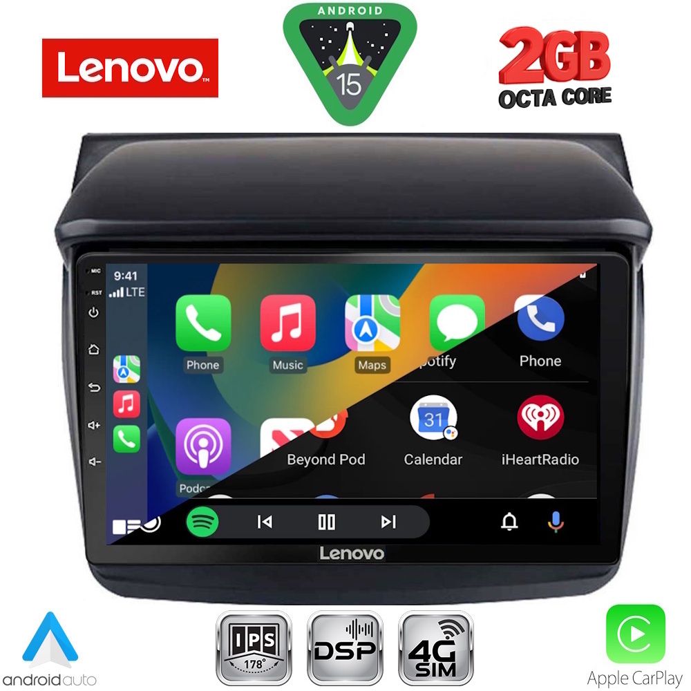 LENOVO LVF 5436_CPA (9inc) MULTIMEDIA TABLET for MITSUBISHI L200 mod. 2006-2015 LENOVO LVF 5436_CPA (9inc) MULTIMEDIA TABLET for MITSUBISHI L200 mod. 2006-2015
