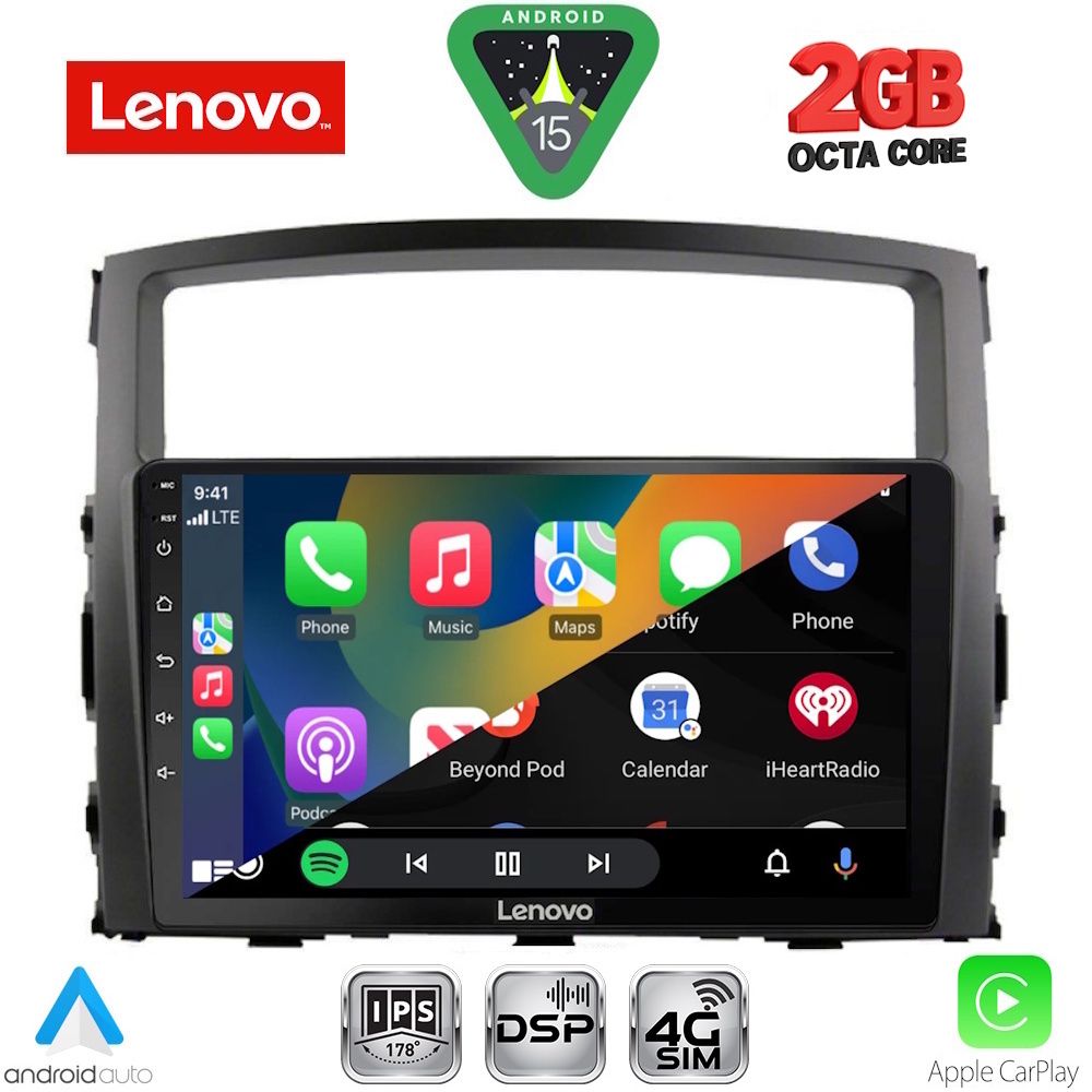 LENOVO LVF 5446_CPA (9inc) MULTIMEDIA TABLET for MITSUBISHI PAJERO mod. 2006-2013 LENOVO LVF 5446_CPA (9inc) MULTIMEDIA TABLET for MITSUBISHI PAJERO mod. 2006-2013