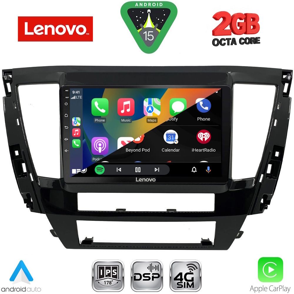 LENOVO LVF 5447S_CPA (9inc) MULTIMEDIA TABLET for MITSUBISHI PAJERO SPORT mod. 2020-2026 LENOVO LVF 5447S_CPA (9inc) MULTIMEDIA TABLET for MITSUBISHI PAJERO SPORT mod. 2020-2026
