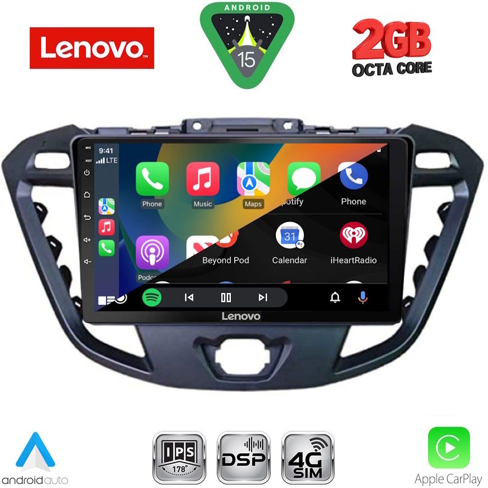 LENOVO LVF 5177_CPA (9inc) MULTIMEDIA TABLET for FORD TRANSIT CUSTOM | TOURNEO CUSTOM mod. 2013-2019 LENOVO LVF 5177_CPA (9inc) MULTIMEDIA TABLET for FORD TRANSIT CUSTOM | TOURNEO CUSTOM mod. 2013-2019