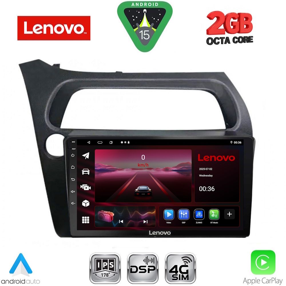 LENOVO LVF 5189_CPA (9inc) MULTIMEDIA TABLET for HONDA CIVIC 3D-5D mod. 2006-2012 LENOVO LVF 5189_CPA (9inc) MULTIMEDIA TABLET for HONDA CIVIC 3D-5D mod. 2006-2012
