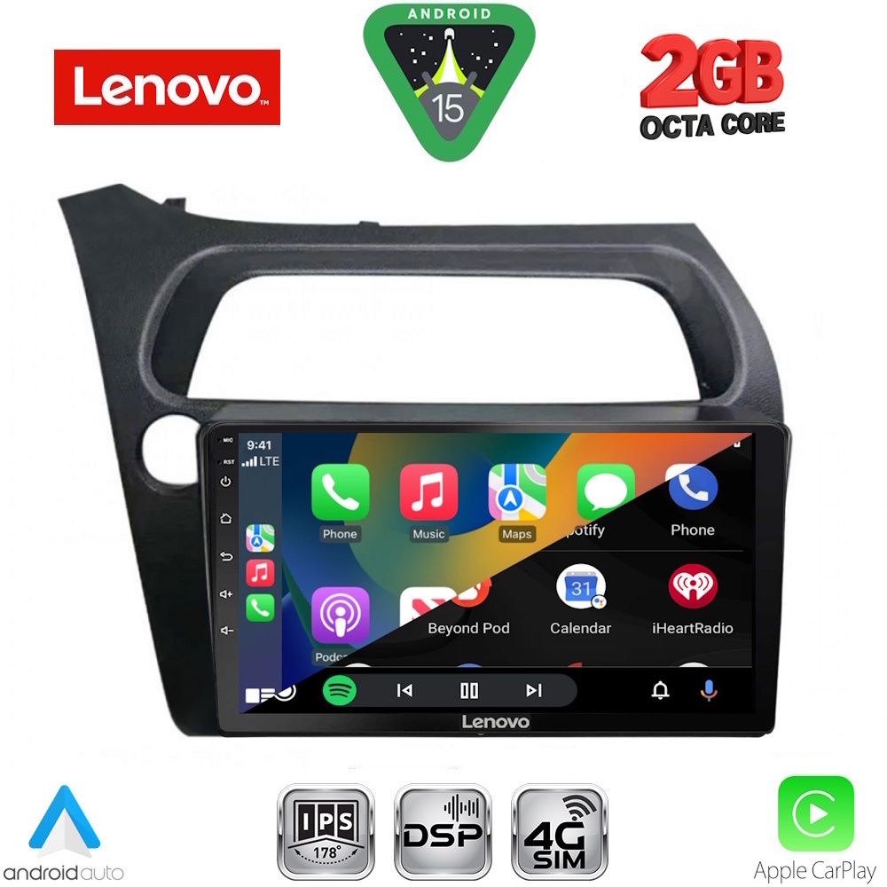 LENOVO LVF 5189_CPA (9inc) MULTIMEDIA TABLET for HONDA CIVIC 3D-5D mod. 2006-2012 LENOVO LVF 5189_CPA (9inc) MULTIMEDIA TABLET for HONDA CIVIC 3D-5D mod. 2006-2012