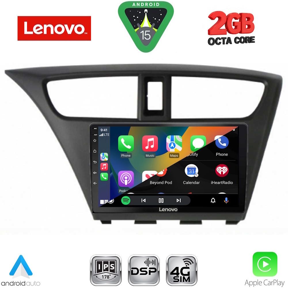 LENOVO LVF 5190_CPA (9inc) MULTIMEDIA TABLET for HONDA CIVIC mod. 2012-2016 LENOVO LVF 5190_CPA (9inc) MULTIMEDIA TABLET for HONDA CIVIC mod. 2012-2016