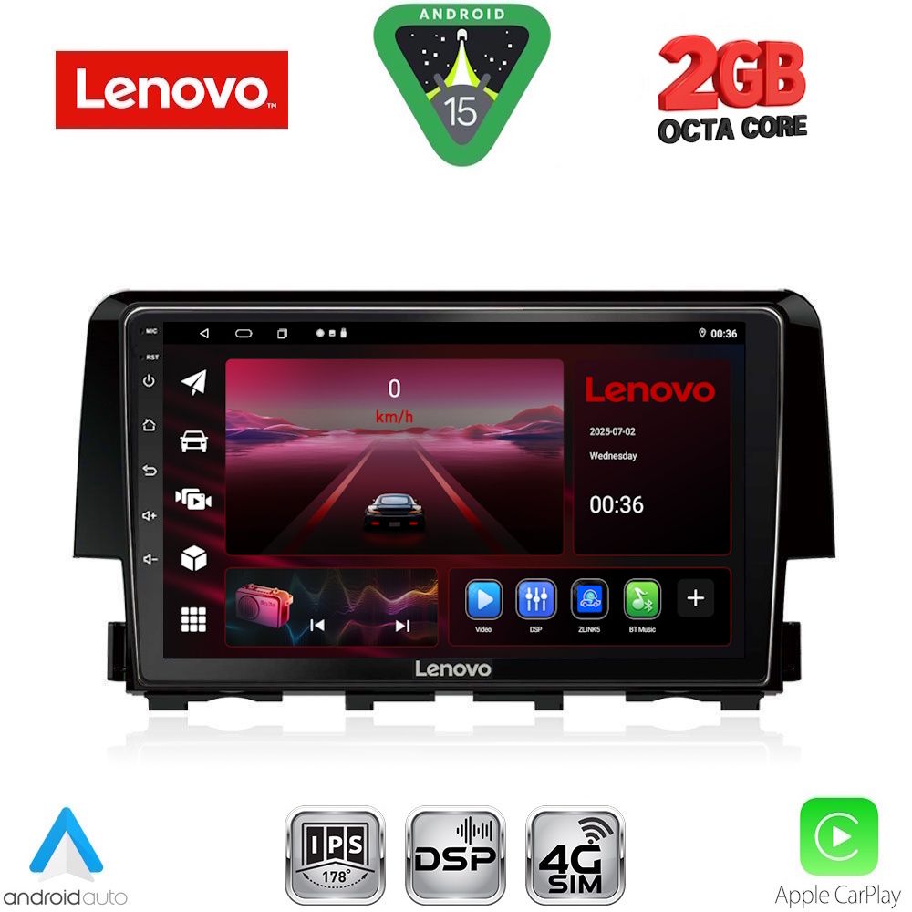 LENOVO LVF 5191_CPA (9inc) MULTIMEDIA TABLET for HONDA CIVIC mod. 2016-2022 LENOVO LVF 5191_CPA (9inc) MULTIMEDIA TABLET for HONDA CIVIC mod. 2016-2022