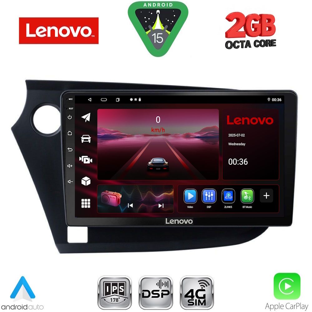 LENOVO LVF 5205_CPA (9inc) MULTIMEDIA TABLET for HONDA INSIGHT mod. 2009-2014 LENOVO LVF 5205_CPA (9inc) MULTIMEDIA TABLET for HONDA INSIGHT mod. 2009-2014