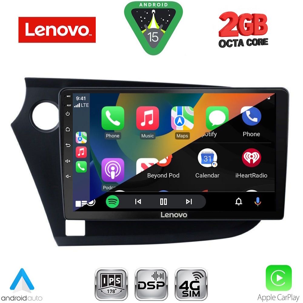 LENOVO LVF 5205_CPA (9inc) MULTIMEDIA TABLET for HONDA INSIGHT mod. 2009-2014 LENOVO LVF 5205_CPA (9inc) MULTIMEDIA TABLET for HONDA INSIGHT mod. 2009-2014
