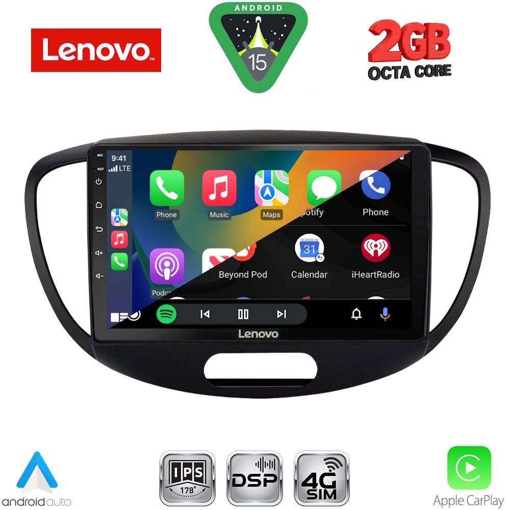 LENOVO LVF 5223_CPA (9inc) MULTIMEDIA TABLET for HYUNDAI i10 mod. 2008-2013 LENOVO LVF 5223_CPA (9inc) MULTIMEDIA TABLET for HYUNDAI i10 mod. 2008-2013