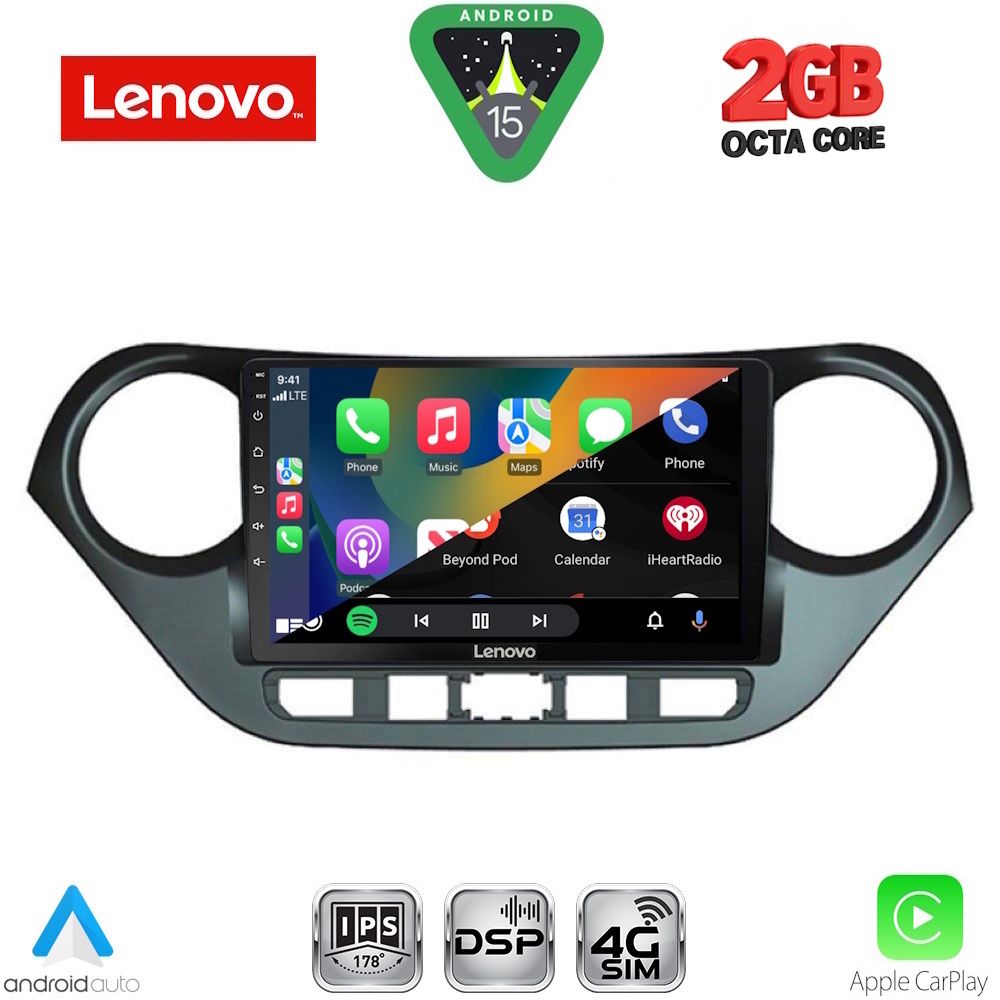 LENOVO LVF 5224_CPA (9inc) MULTIMEDIA TABLET for HYUNDAI i10 mod. 2014-2020 LENOVO LVF 5224_CPA (9inc) MULTIMEDIA TABLET for HYUNDAI i10 mod. 2014-2020
