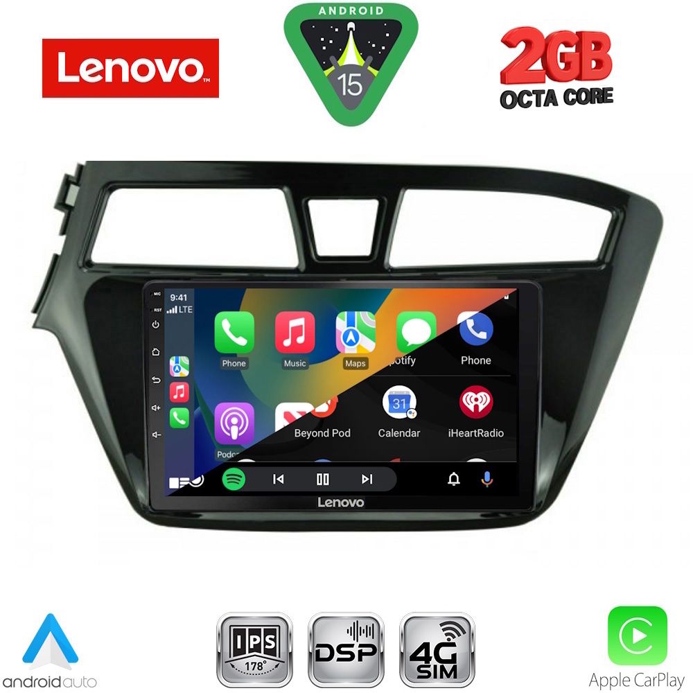 LENOVO LVF 5229_CPA (9inc) MULTIMEDIA TABLET for HYUNDAI i20 mod. 2014-2018 LENOVO LVF 5229_CPA (9inc) MULTIMEDIA TABLET for HYUNDAI i20 mod. 2014-2018