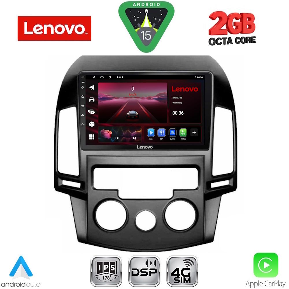 LENOVO LVF 5231_CPA A/C (9inc) MULTIMEDIA TABLET for HYUNDAI i30 mod. 2007-2012 LENOVO LVF 5231_CPA A/C (9inc) MULTIMEDIA TABLET for HYUNDAI i30 mod. 2007-2012