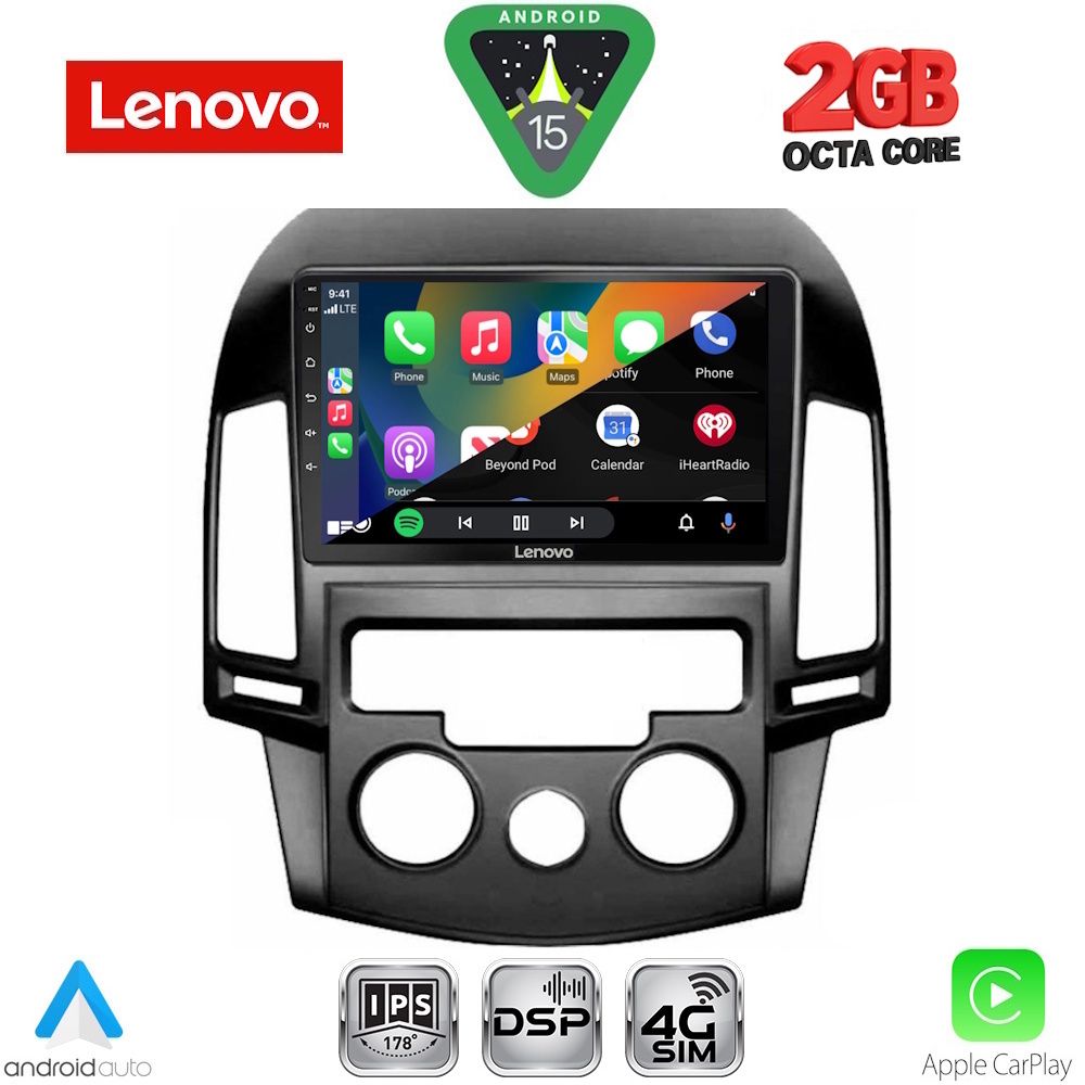 LENOVO LVF 5231_CPA A/C (9inc) MULTIMEDIA TABLET for HYUNDAI i30 mod. 2007-2012 LENOVO LVF 5231_CPA A/C (9inc) MULTIMEDIA TABLET for HYUNDAI i30 mod. 2007-2012