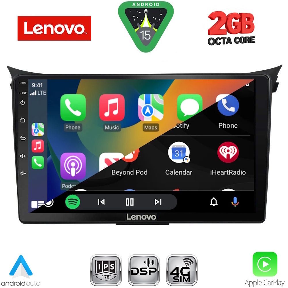 LENOVO LVF 5232_CPA (9inc) MULTIMEDIA TABLET for HYUNDAI i30 mod. 2012-2017 LENOVO LVF 5232_CPA (9inc) MULTIMEDIA TABLET for HYUNDAI i30 mod. 2012-2017