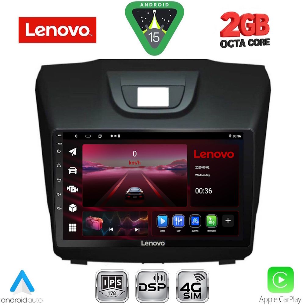 LENOVO LVF 5255_CPA (9inc) MULTIMEDIA TABLET for ISUZU DMAX mod. 2012-2020 LENOVO LVF 5255_CPA (9inc) MULTIMEDIA TABLET for ISUZU DMAX mod. 2012-2020