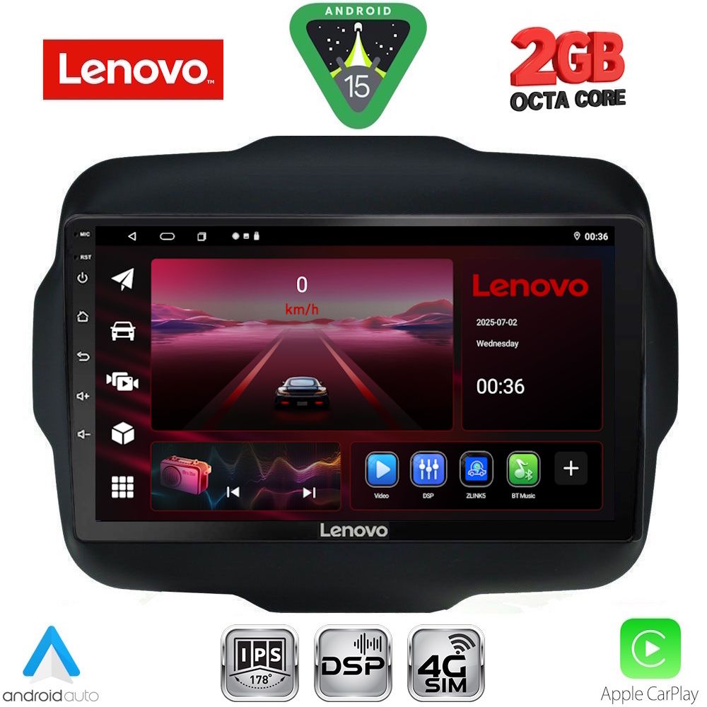 LENOVO LVF 5290_CPA (9inc) MULTIMEDIA TABLET for JEEP RENEGADE mod. 2014-2025 LENOVO LVF 5290_CPA (9inc) MULTIMEDIA TABLET for JEEP RENEGADE mod. 2014-2025