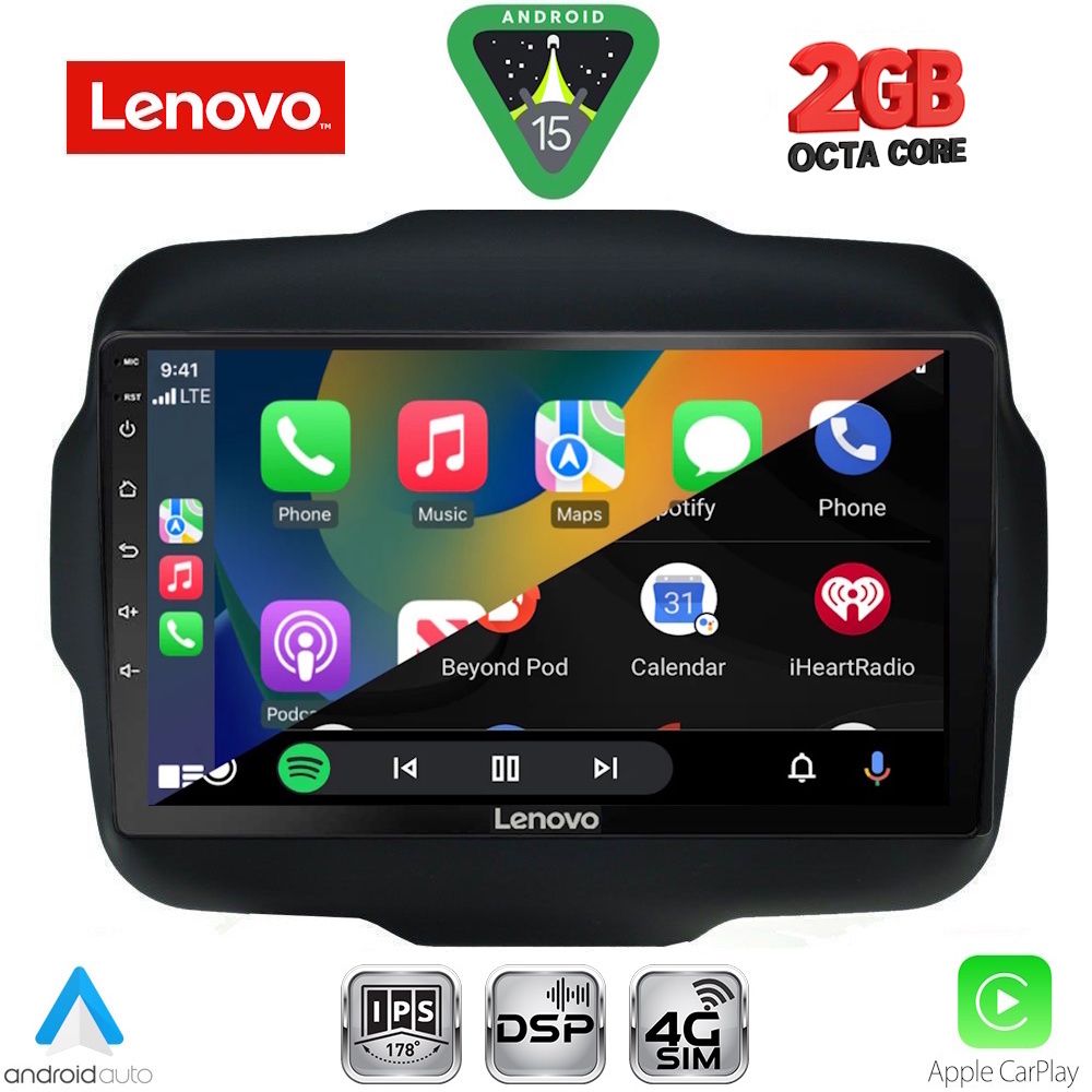 LENOVO LVF 5290_CPA (9inc) MULTIMEDIA TABLET for JEEP RENEGADE mod. 2014-2025 LENOVO LVF 5290_CPA (9inc) MULTIMEDIA TABLET for JEEP RENEGADE mod. 2014-2025