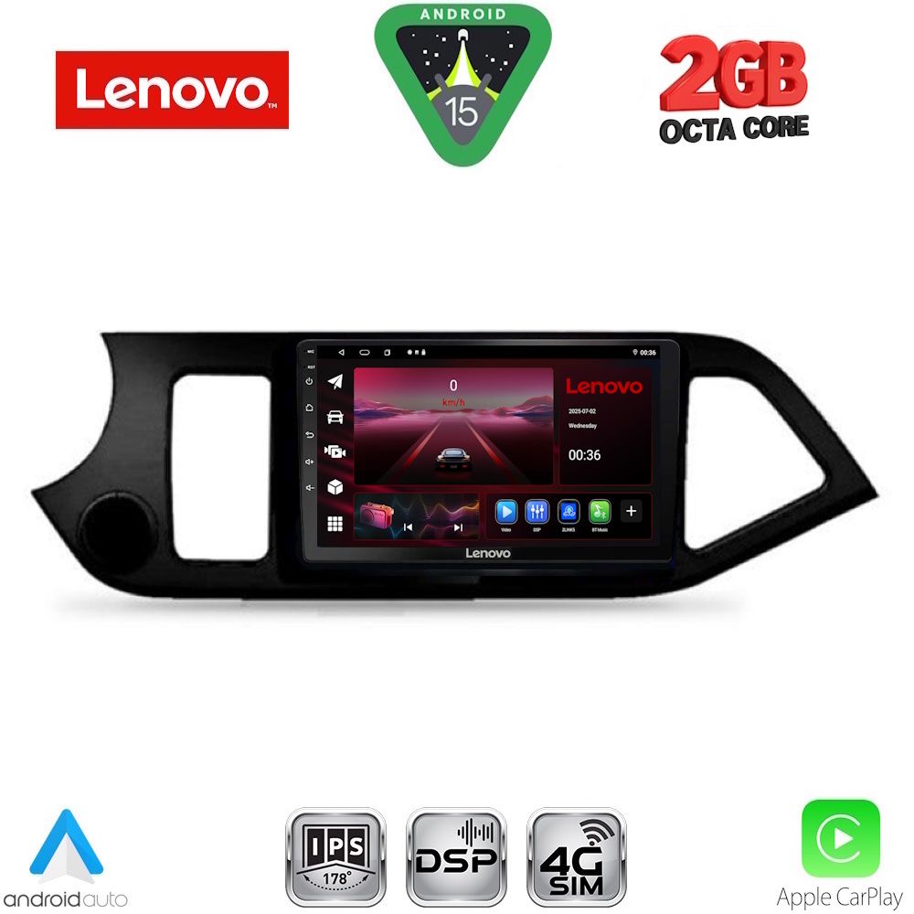 LENOVO LVF 5308_CPA (9inc) MULTIMEDIA TABLET for KIA PICANTO mod. 2011-2017 LENOVO LVF 5308_CPA (9inc) MULTIMEDIA TABLET for KIA PICANTO mod. 2011-2017