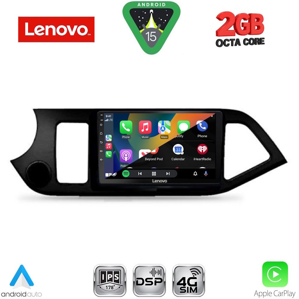 LENOVO LVF 5308_CPA (9inc) MULTIMEDIA TABLET for KIA PICANTO mod. 2011-2017 LENOVO LVF 5308_CPA (9inc) MULTIMEDIA TABLET for KIA PICANTO mod. 2011-2017