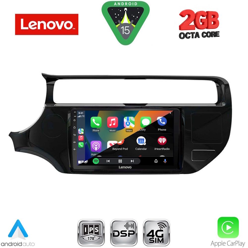 LENOVO LVF 5315_CPA (9inc) MULTIMEDIA TABLET for KIA RIO mod. 2015-2018 LENOVO LVF 5315_CPA (9inc) MULTIMEDIA TABLET for KIA RIO mod. 2015-2018