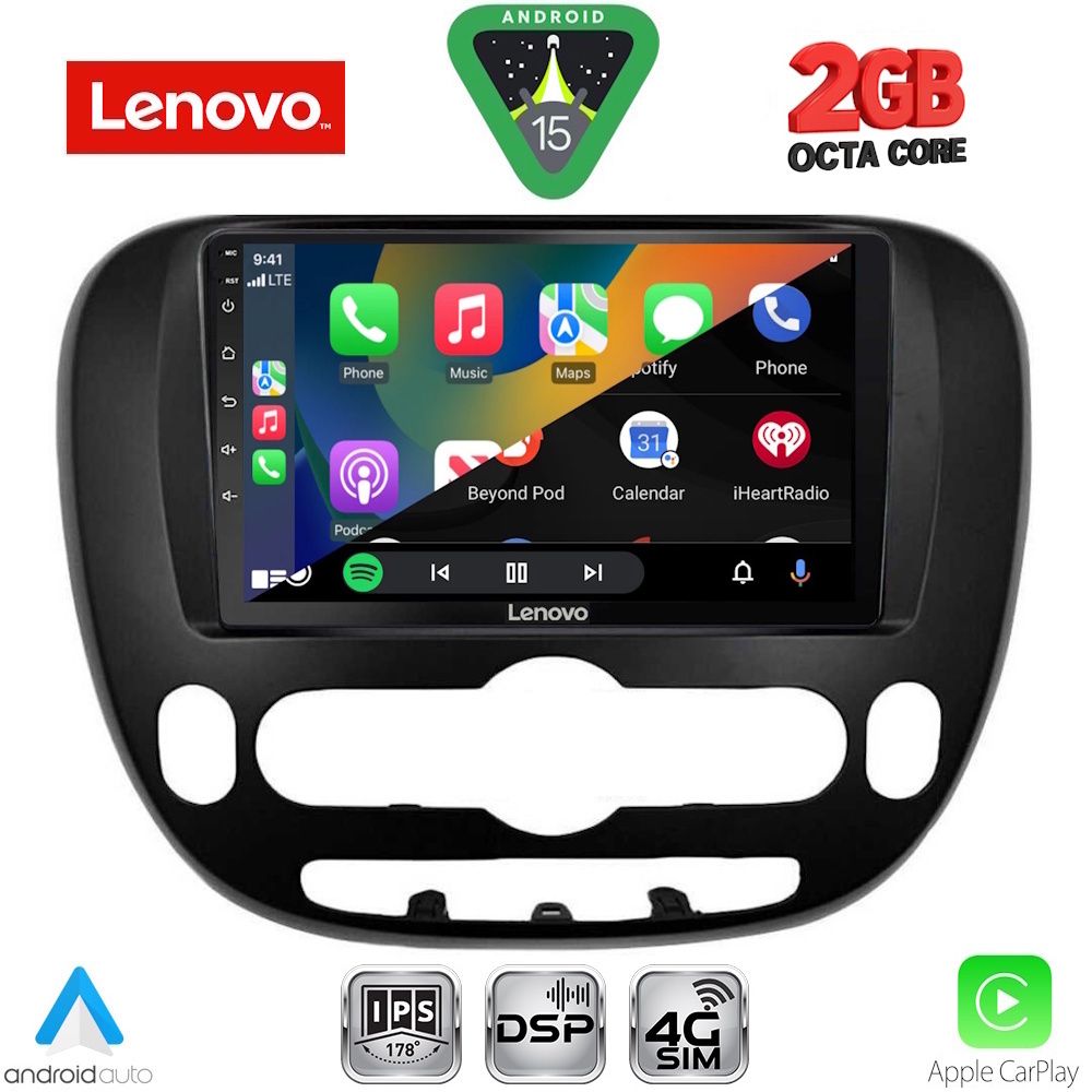LENOVO LVF 5321_CPA (9inc) MULTIMEDIA TABLET for KIA SOUL mod. 2013-2019 LENOVO LVF 5321_CPA (9inc) MULTIMEDIA TABLET for KIA SOUL mod. 2013-2019