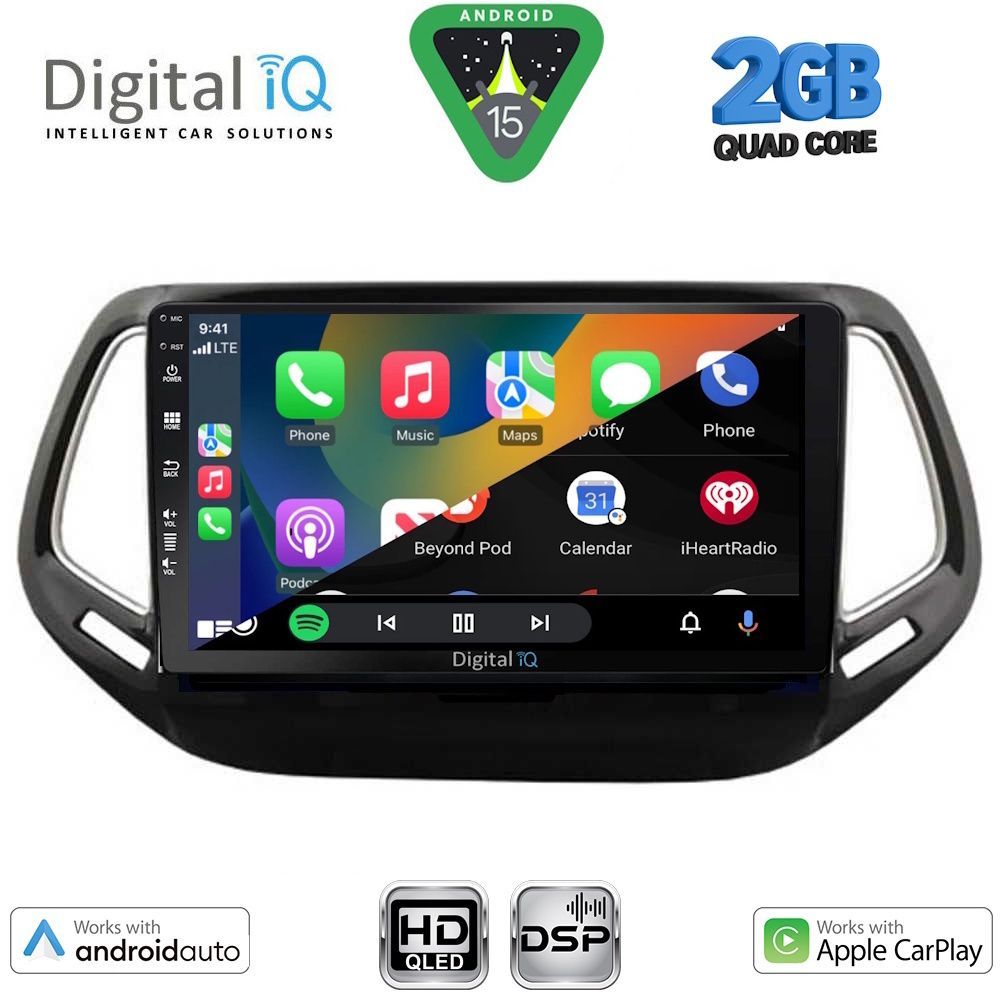 DIGITAL IQ BXC 3278_CPAA (10inc) MULTIMEDIA TABLET for JEEP COMPASS mod. 2016-2021 DIGITAL IQ BXC 3278_CPAA (10inc) MULTIMEDIA TABLET for JEEP COMPASS mod. 2016-2021