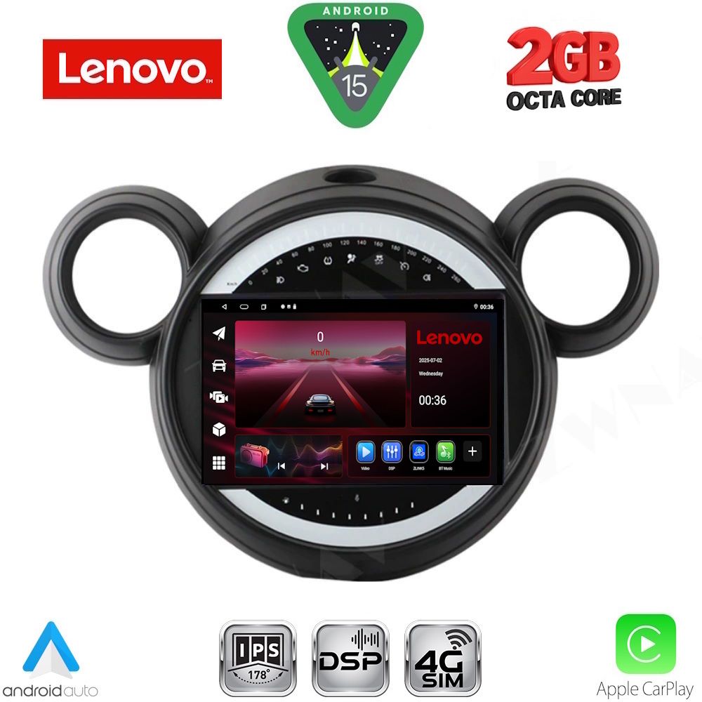LENOVO LVF 5065_CPA (9inc) MULTIMEDIA TABLET for MINI COUNTRYMAN (R60) mod. 2010-2016 - PACEMAN (R61) mod. 2013-2016 LENOVO LVF 5065_CPA (9inc) MULTIMEDIA TABLET for MINI COUNTRYMAN (R60) mod. 2010-2016 - PACEMAN (R61) mod. 2013-2016