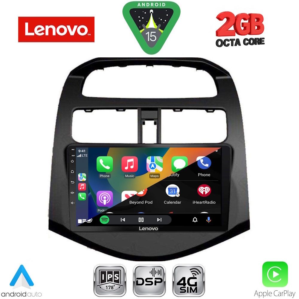 LENOVO LVF 5078_CPA (9inc) MULTIMEDIA TABLET for CHEVROLET SPARK mod. 2009-2015 LENOVO LVF 5078_CPA (9inc) MULTIMEDIA TABLET for CHEVROLET SPARK mod. 2009-2015