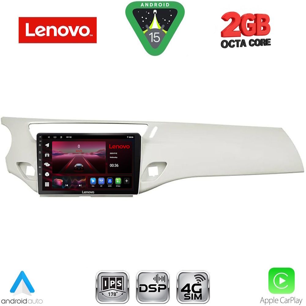 LENOVO LVF 5092WH_CPA (9inc) MULTIMEDIA TABLET for CITROEN C3 - DS3 mod. 2009-2016 (WHITE) LENOVO LVF 5092WH_CPA (9inc) MULTIMEDIA TABLET for CITROEN C3 - DS3 mod. 2009-2016 (WHITE)