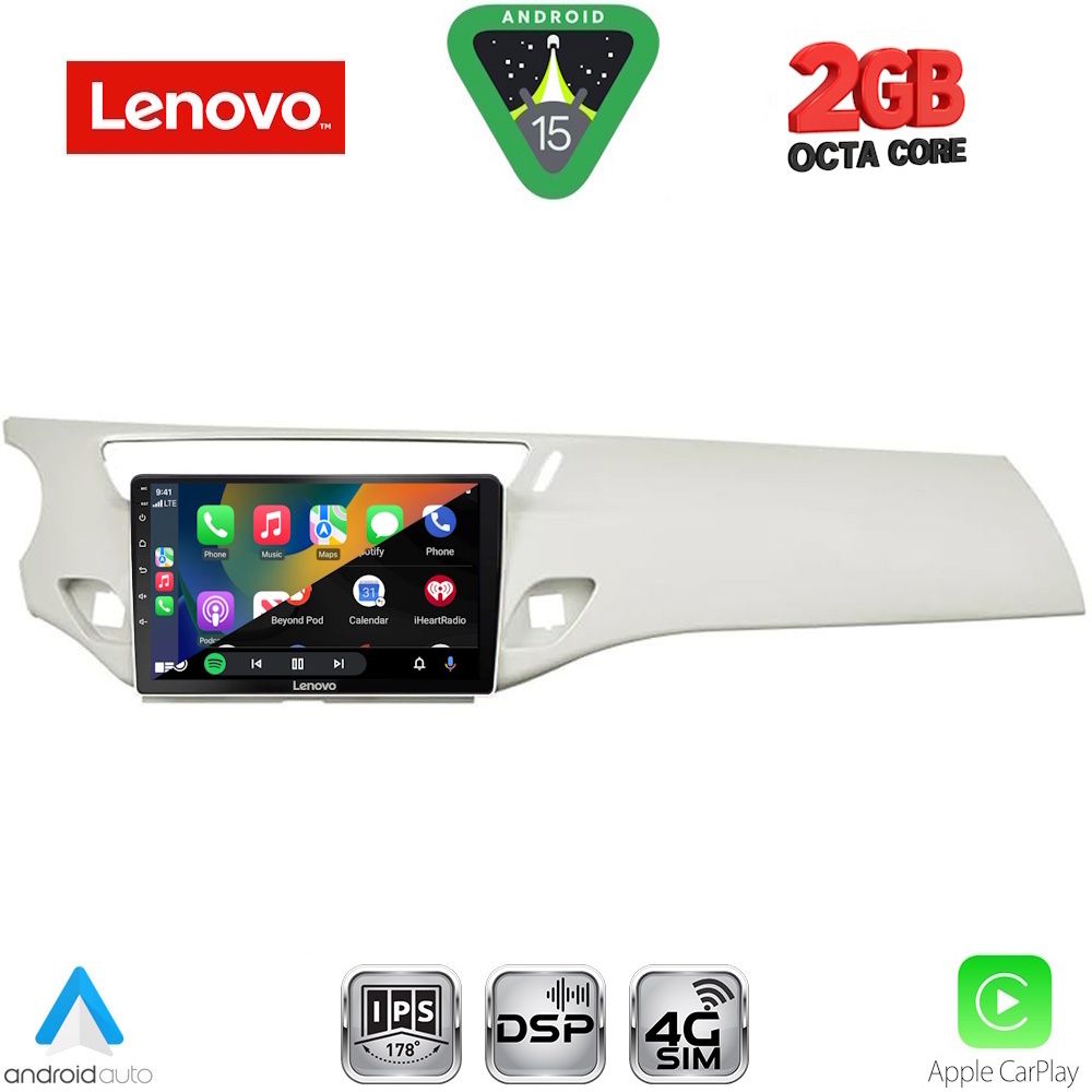 LENOVO LVF 5092WH_CPA (9inc) MULTIMEDIA TABLET for CITROEN C3 - DS3 mod. 2009-2016 (WHITE) LENOVO LVF 5092WH_CPA (9inc) MULTIMEDIA TABLET for CITROEN C3 - DS3 mod. 2009-2016 (WHITE)
